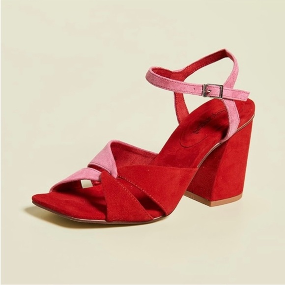 NIB Jeffrey Campbell Antique Suede Sandals Sz. 9 - Picture 5 of 11